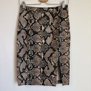 Altazurra X Target Boho Animal Print Snakeskin Slit Pencil Skirt Western Glam 4